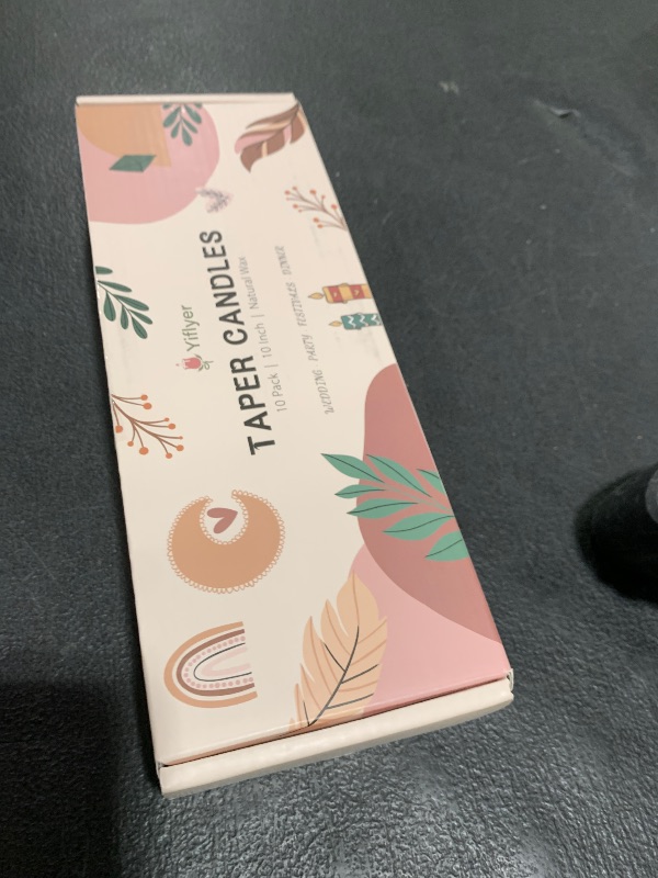 Photo 1 of 10 Inch Light-Mocha Taper Candles for Home Decoration, 10 Pack Unscented Candlesticks for Dinner Wedding Party, Smokeless and Dripless Candle Sticks