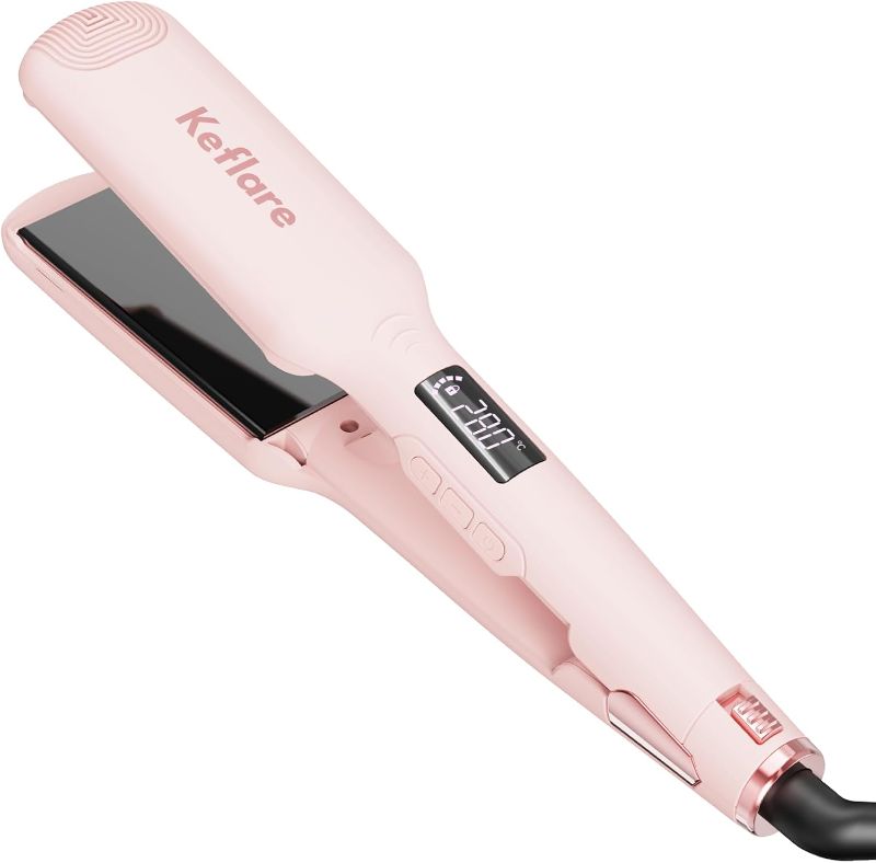 Photo 1 of 1.7-inch Hair Straightener, Fast-Heating Flat Iron with 7 Adjustable Temperature Settings and Dual Voltage Auto-Adjustment, Suitable for Home and Global Travel