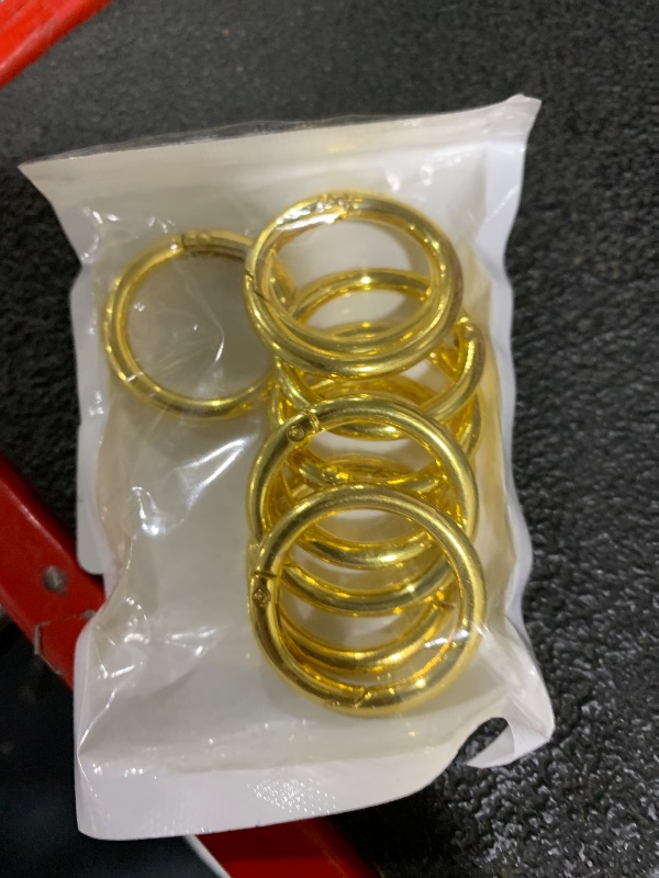 Photo 1 of 10 Pack 1 Inch Gold Spring O Rings, Metal Keychain Ring Round Carabiner Clips for Replacement Purse Ring Hardware, Keyrings Buckles, Paracord Keychain Lanyard, Home Car Keyrings Attachment