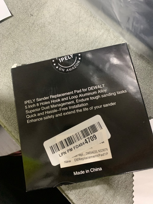 Photo 1 of 1 Pack Sander Replacement Pad for Dewalt, 5-Inch 8 Holes Hook and Loop Aluminum Alloy Orbital Sander Replacement Pad for DWE6421/6421K, DWE6423/6423K, DCW210B, DWE64233, N329079