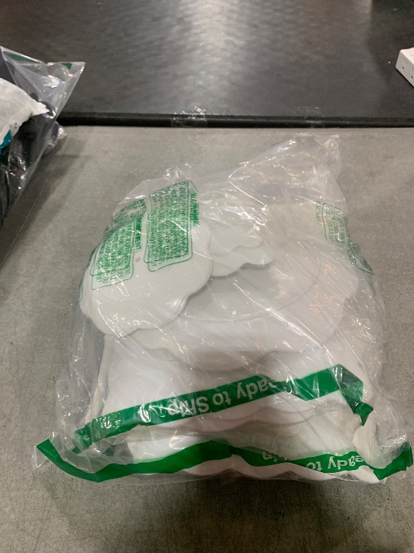 Photo 1 of 10 Pcs Cake Stand White Plastic Dessert Table Display Set 4 Pcs 3 Tired Cupcake Stand Cookie Tray Rack Serving Tray Cake Display Tower and 6 Pcs Dessert Trays for Wedding Baby Shower Tea Party (White)