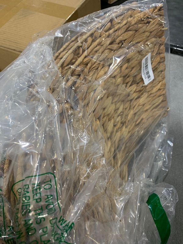 Photo 1 of CENBOSS Rattan Christmas Tree Collar, Wicker Tree Skirt & Stand Base Cover (Brown Wash, 24 inch)