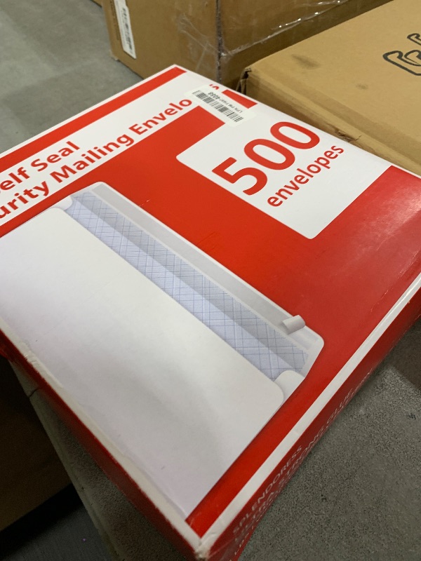 Photo 1 of #10 Envelopes Letter Size Self Seal | 500 Business Mailing Security Peel and Sealing Envelope | 100% Tinted | no 10 White Windowless Legal Regular Plain Envelops Pack | 4-1/8 x 9-1/2 Inches | 24 LB