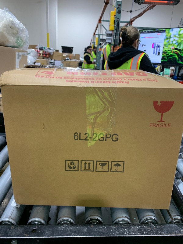 Photo 1 of 1.5 Gallon 2 PACK Glass Drink dispenser, Beverage Dispenser With Wood Stand, Lemonade Dispenser with Airtight Valve and Stainless Steel Spigot,Drink Dispenser for Parties