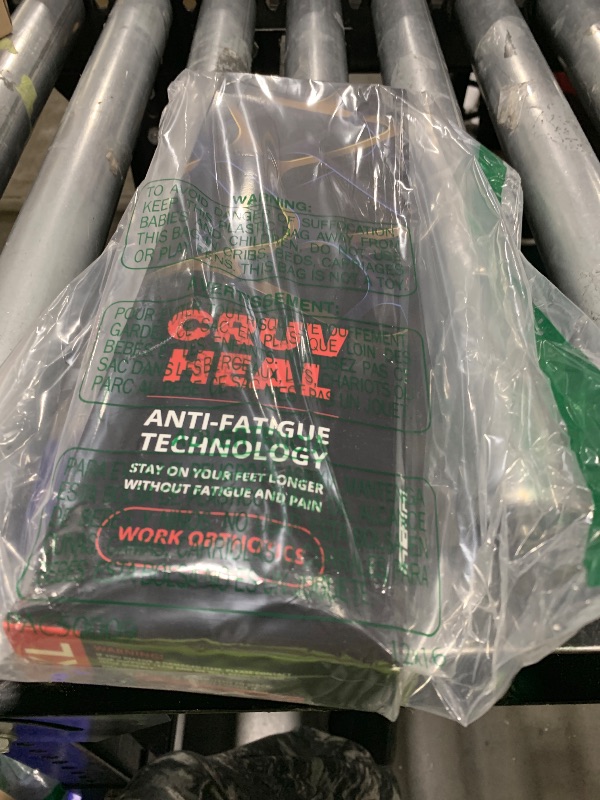 Photo 1 of (New) Work Orthotic Insoles - Anti Fatigue Medium Arch Support Shoe Insert Men Women - Plantar Fasciitis Flat Feet - Relieve Foot Pain - Work Boot Insoles Standing All Day (XL, Blue Lines)