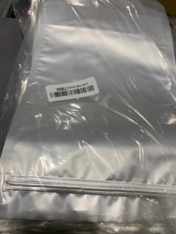 View 2 of 100pcs 2 QUART Mylar Bags for Food Storage - Thick 10 Mil - 8"x12" Stand Up Zipper Pouches Bags, Resealable and Heat Sealable Vacuum Sealing Bag for Long Term Food Storage
