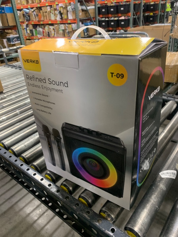 Photo 1 of VERKB Karaoke Machine with 2 Wireless Microphones: Portable Bluetooth Speaker for Adults & Kids