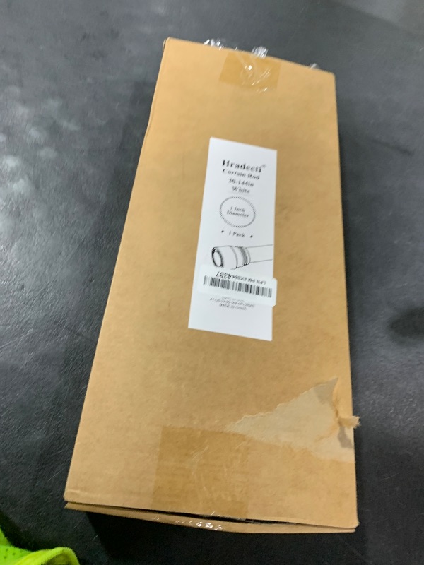 Photo 1 of 1” Diameter Matte White Curtain Rod Itself is 30-144 Inch 1 Pack