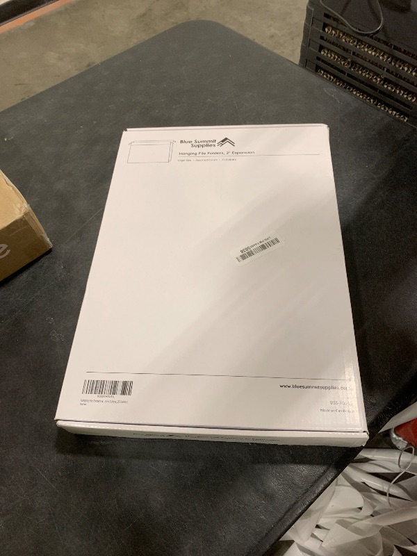 Photo 1 of 25 Blue Summit Supplies Legal Size Hanging File Folders - Assorted Colors, 2" Expansion, Legal Hanging File Folders for Filing Cabinet, 9.5" x 14.75", 11PT Paper Stock with Tabs and Inserts Included