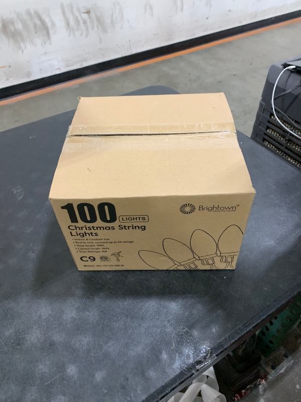 Photo 3 of C9 68Ft Led Christmas String Lights 100 LED with Quick Clips Outdoor Waterproof Strawberry Lights, Commercial Grade Extendable for Indoor Outside Roofline Patio Home Xmas Decoration, Warm White