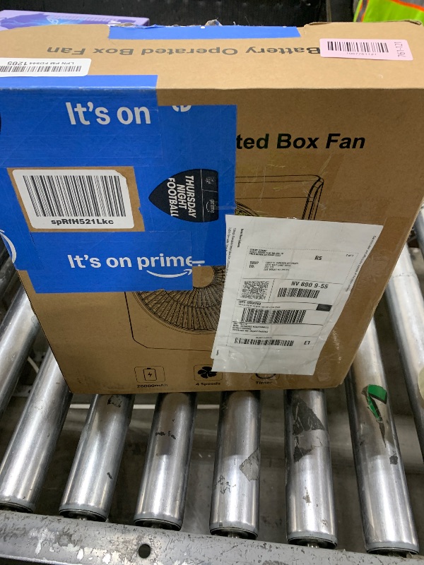 Photo 1 of 10Inch Portable Small Box Fan, 20000mAh Rechargeable Battery Operated, Max 55Hrs Cooling, 4 Speeds, 270° Pivoting, Cordless Square Table Fan with Timer for Window Bedroom Kitchen Office Power Outage