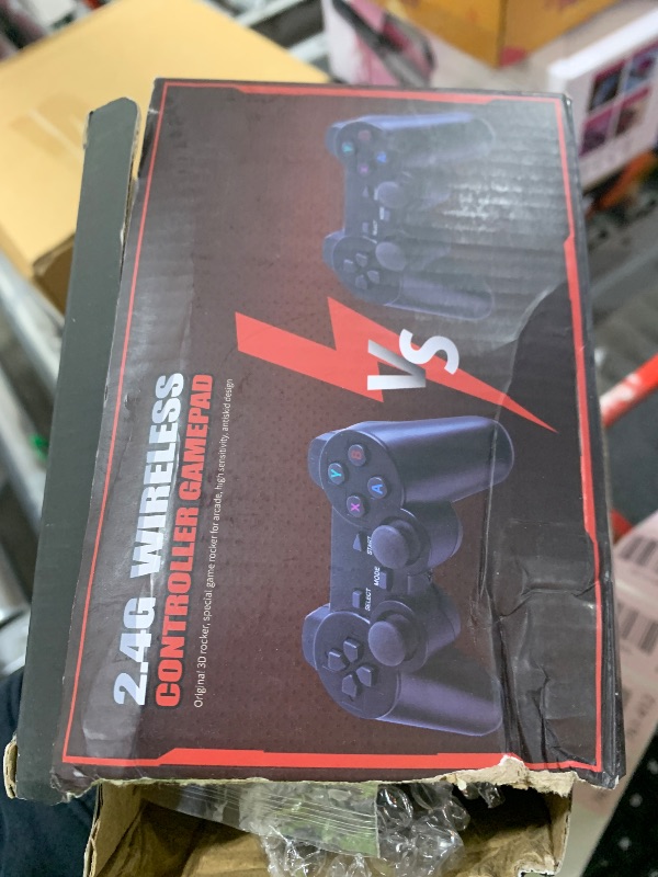 Photo 1 of Retro Console, Wireless Retro Game Console, Plug & Play Video TV Game with 24600+ Built-in Games, 4K HD Output, and 2.4GHz Wireless Controller, 9 Classic Emulators Deep Black