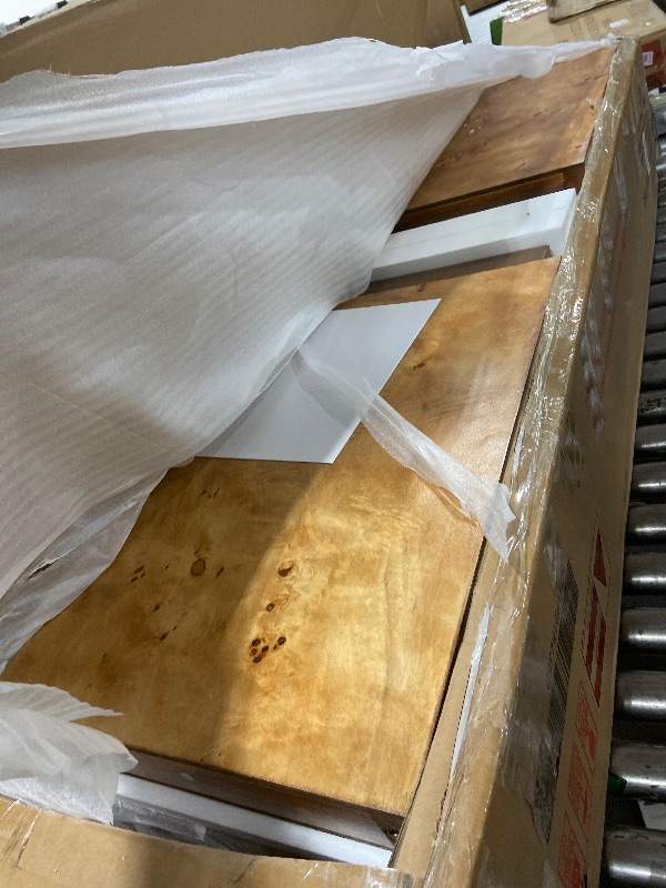 Photo 2 of Merax Entryway Console Table, with 2 Storage Drawers, Retro Style/Wood Frame/Behind Couch & Sofa, Natural Brown