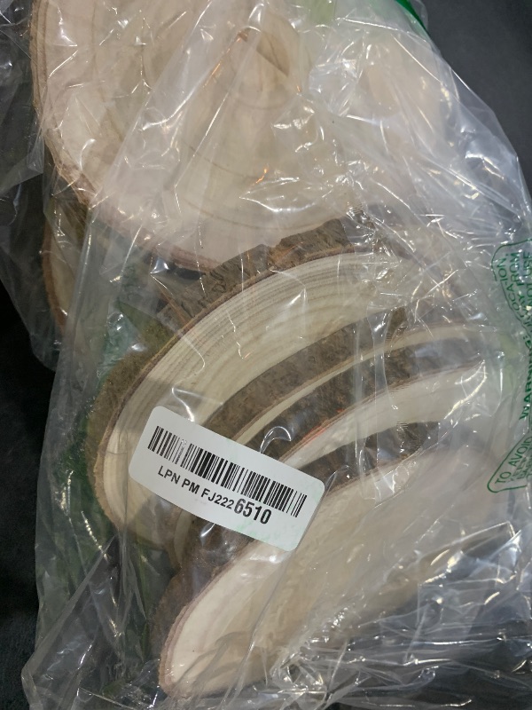 Photo 1 of 12 Pack Wood Rounds 7-8 Inch Wood Slices for Crafts, Table Centerpieces,Wedding Decor,Baby Shower Rustic Centerpieces