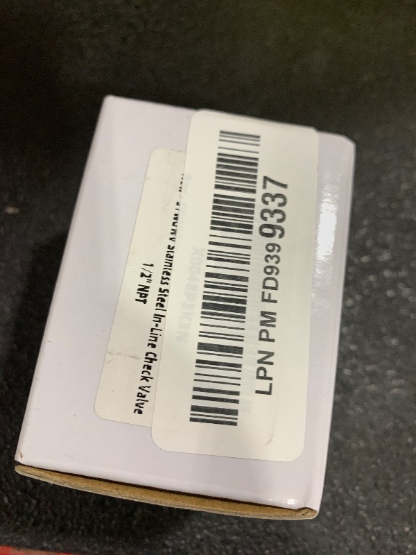 Photo 1 of 1/2" NPT Stainless Steel Spring Check Valve, WOG1000 NPT Thread unleaded In-Line Vertical Check Valve Non Return One Way Counterflow to Prevent the Medium Backflow for Oil Water Gas Air DN15