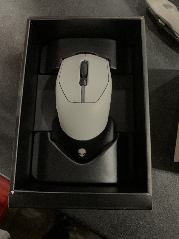 Photo 1 of Alienware Wired/Wireless Gaming Mouse AW610M - 16000 DPI, Optical Sensor, Ambidextrous, 7 Buttons, 3-ZONE 16.8m AlienFX RGB Lighting, Edge-Free Design, Ergonomic - Lunar Light