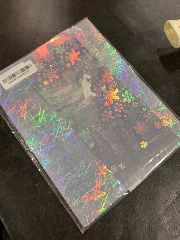 Photo 1 of Koala Printable Holographic Vinyl Sticker Paper for Inkjet and Laser Printers, Waterproof 20 Sheets 8.5x11 Inch with Rainbow, Clear, Snowflake, Spot, Ray Designs