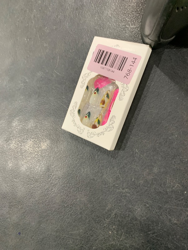 Photo 1 of 24Pcs Almond Press on Nails Medium Short Brown Fake Nails Butterfly Wings Acrylic False Nails with 3D Curve Stripes Designs Reusable Artificial Glue on Nail Cute Stick on Nails for Women