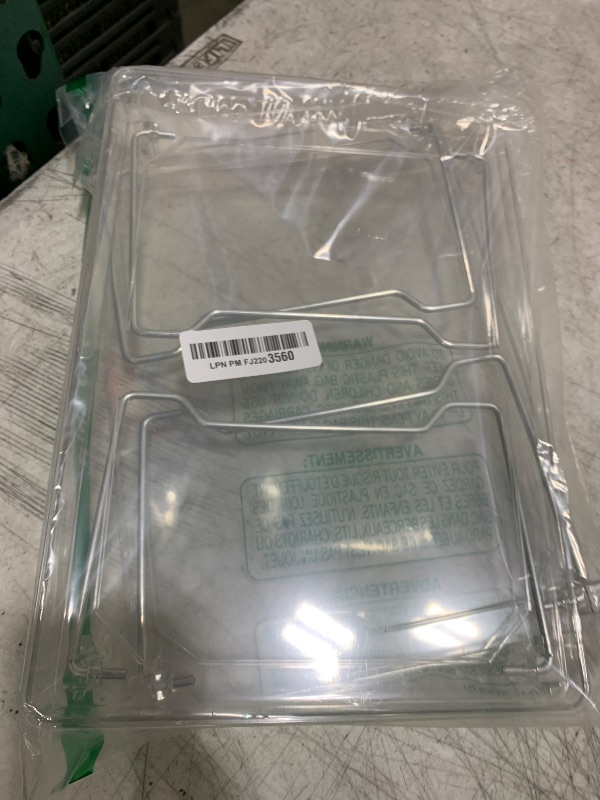 Photo 2 of STARLATTA 2 Pcs Cabinet Organizer Shelf?Stackable Kitchen Counter Shelves, Spice Rack,Countertop Organizers?Clear Plastic Storage Shelves Rack for Makeup?Bathroom, Cupboard?Desk?Pantry Organization