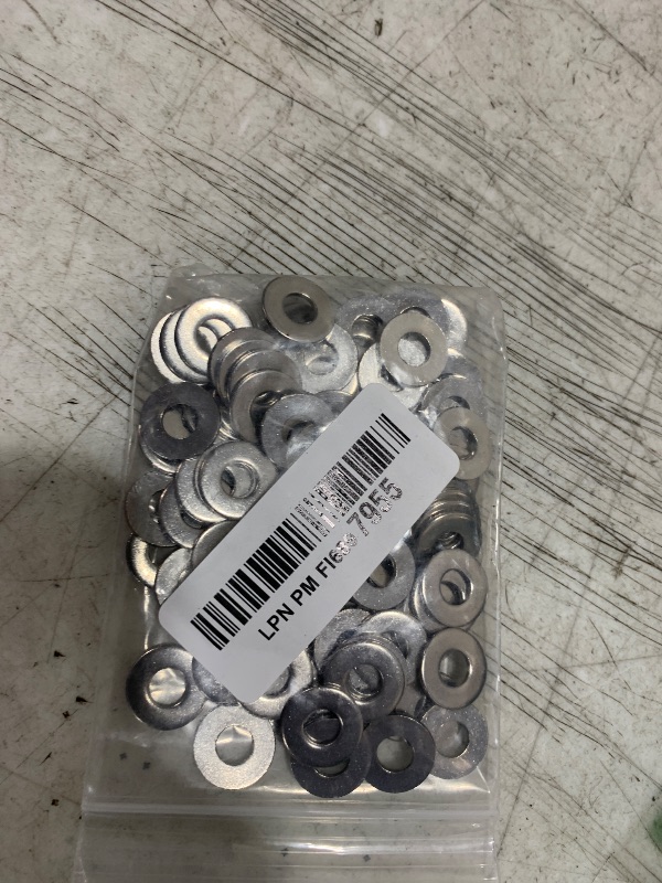 Photo 1 of 1/4" Stainless Flat Washer, 5/8" Outside Diameter, 18-8(304) Stainless Steel Washers Flat (100 Pack)