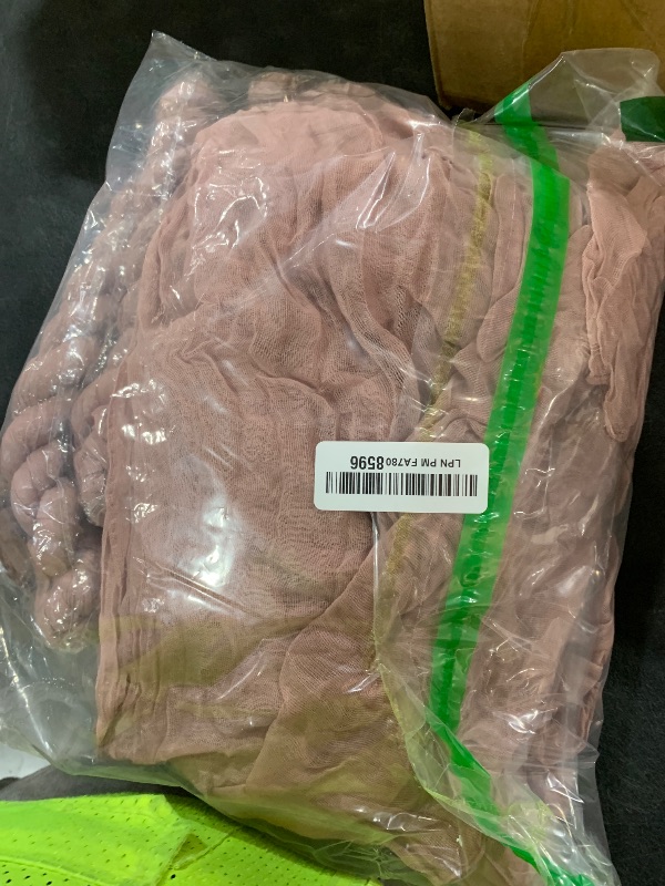 Photo 1 of 10 Pack Dusty Pink Cheesecloth Table Runner 6FT Boho Gauze Fabric Table Runner Vintage Rustic Sheer Runners for Wedding Party Bridal Baby Shower Long Table Decorations