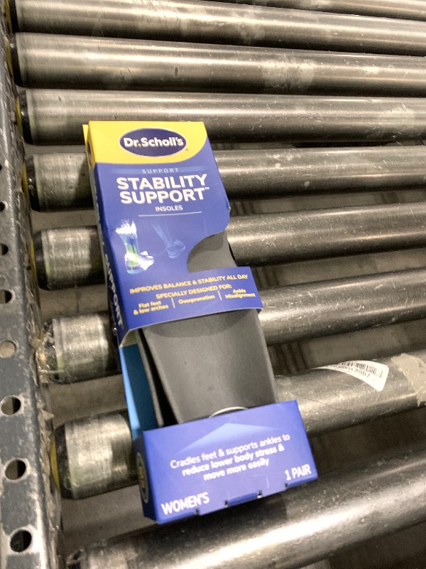 Photo 1 of ?Dr. Scholl's Stability Support Insoles, Flat Feet & Overpronation Low Arch Support, Improves Balance & Stability, Motion Control, Trim Inserts to Fit Shoes, Women's Size 6-10