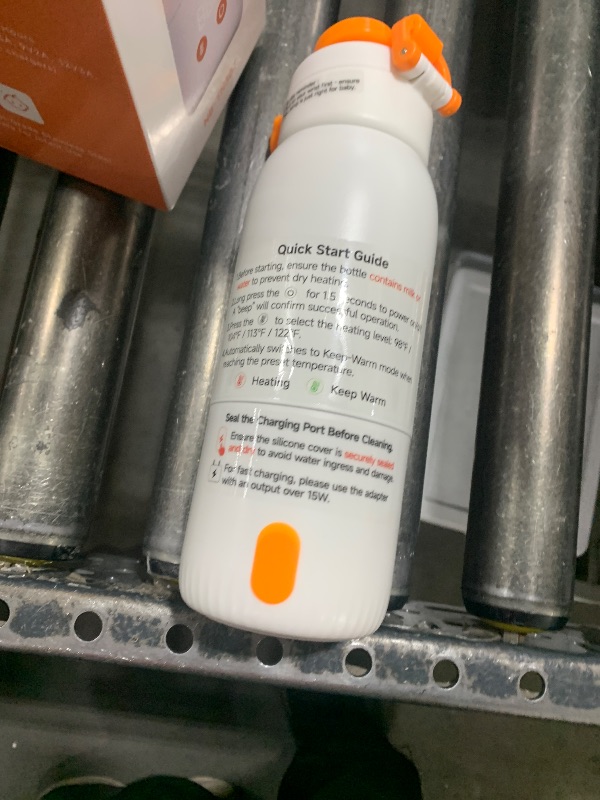 Photo 1 of Portable Bottle Warmer for Travel, 12oz Large Capacity Fast Heating Breast Milk, Water & Formula On The Go Baby Bottle Warmer Accurate Temp Control with 4 Levels Long Battery Life for Car & Airplane