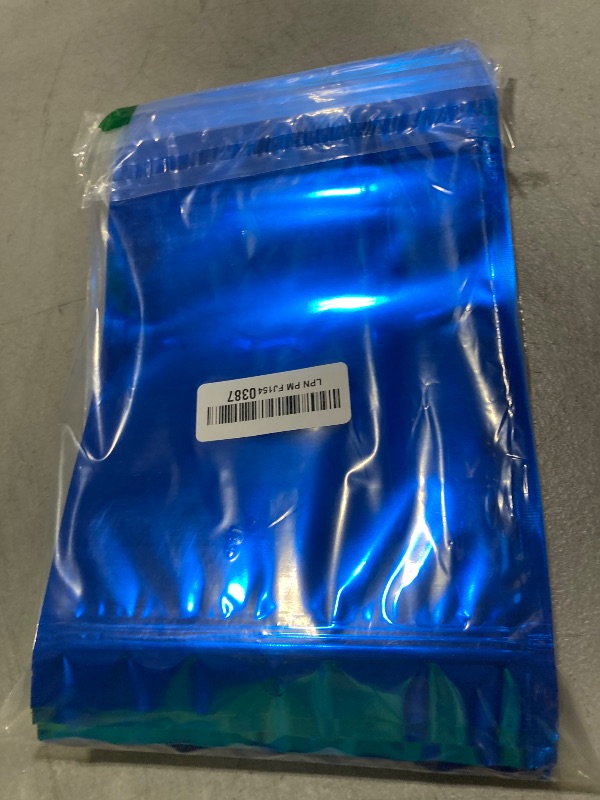 Photo 1 of 100 Pack Smell Proof Bags, Resealable Mylar Bag with Clear Window, Foil Pouch Stand-up for Food Self Sealing Storage, Scratch Resistant Hand Storage. (Blue, 7×10 inch)