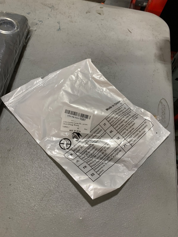 Photo 1 of 10 Pcs Leather Curtain Rod Holder, PU Leather Straps with Screws and Plastic Wall Hooks for Hanging Towel, Wall Mounted Loop, Universal Walls Hangings Strap Curtain Rod Brackets, 10inch (Orange Brown)