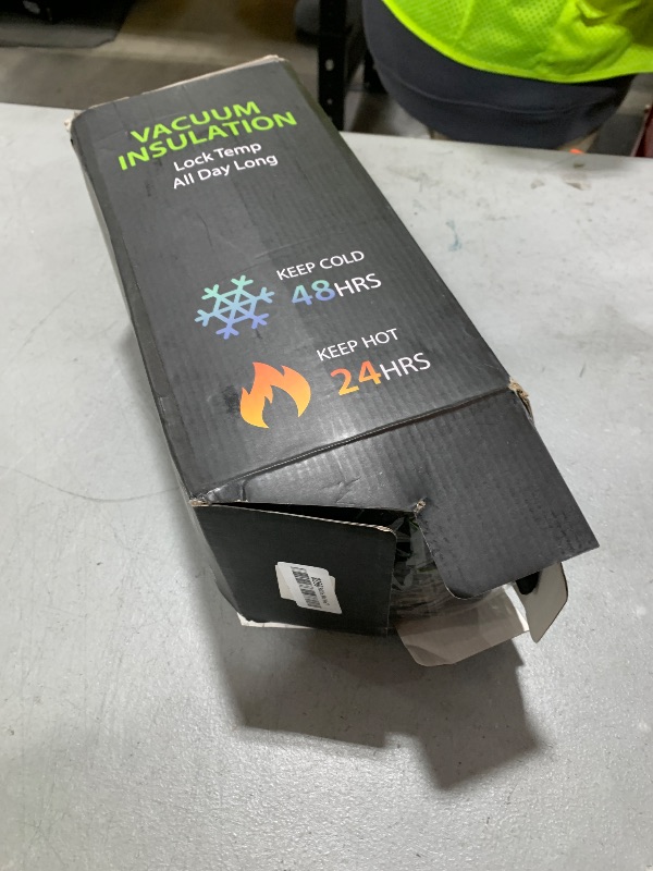 Photo 1 of 1 Gallon Water Bottle Insulated 128oz - Stainless Steel Water Bottles Keep Cold 48H, Fitness Sports Water Bottle with Straw & Spout Lid, Paracord Handle, Carrier Bag with Strap,Black 128 OZ Jug