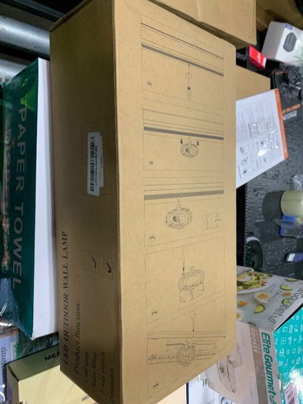 Photo 1 of 10%-100% Dimming Modern Outdoor Wall Light 2Packs, 16in 3000K LED Dimmable Porch & Patio Wall Light Fixture,Black Aluminum&Dual PC Wall Lights for Garage Living Room Courtyard House(2Packs 3000K)