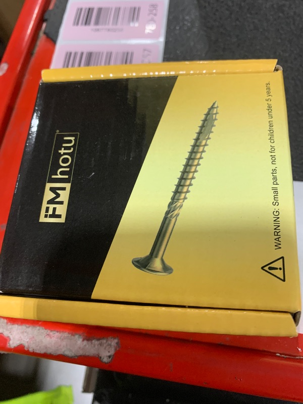 Photo 1 of #8 x 1” Deck Screws, 100Pcs Star Drive Wood Screws, Rust Resistant Timber Screws for Timber/Log/Landscaping Wood, T20 Star Bit Included, Gold