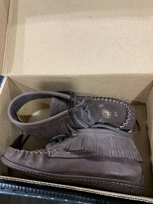 Photo 1 of "Laurentian Chief Ankle Boot, Insole, Inca Embroidery, Black Rubber Sole"