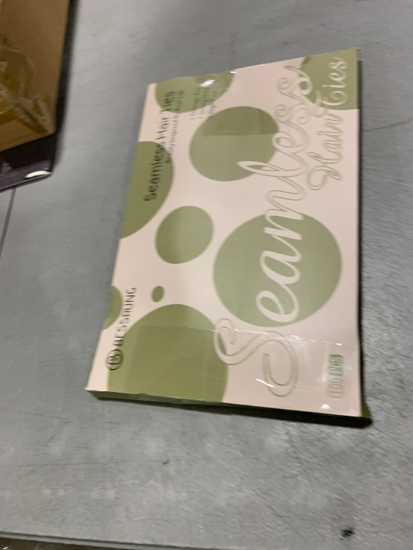 Photo 1 of 100 Pcs Thick Seamless Hair Ties, Ponytail Holders Hair Accessories No Damage for Thick Hair Christmas Gift(Light Brown Colors)