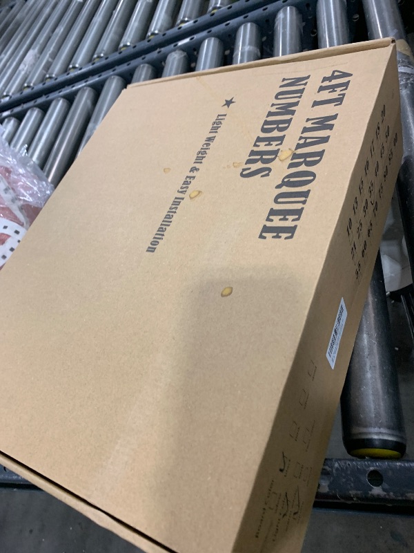 Photo 1 of 4FT Marquee Light Up Numbers, Black Giant Marquee Number Big Mosaic Number for 35th Birthday Party Decorations Backdrop 35 Anniversary Decor, Pre-Cut Frame Large Number 35