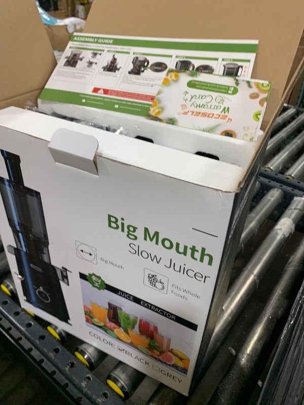 Photo 1 of ECOSELF Juicer Machines Easy to Clean, with Wide Mouth & Large Feed Chute, Cold Press Juicer For Whole Fruits & Vegetables, Slow Masticating Self Feeding for Juice Extractor Machine, High Juice Yield