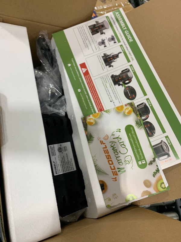 Photo 1 of ECOSELF Juicer Machines Easy to Clean, with Wide Mouth & Large Feed Chute, Cold Press Juicer For Whole Fruits & Vegetables, Slow Masticating Self Feeding for Juice Extractor Machine, High Juice Yield