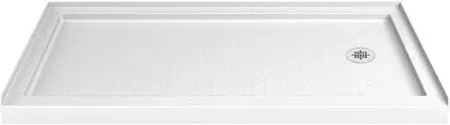 Photo 1 of DreamLine Luna 32-in W x 60-in L Right White Single Threshold Rectangle Shower Pan Base with 2.75-in H Threshold