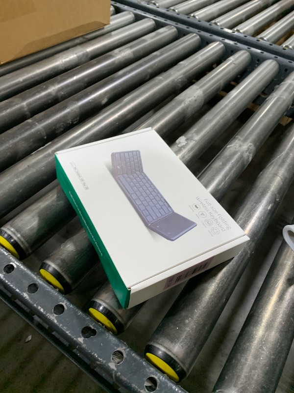 Photo 1 of Samsers Foldable Bluetooth Keyboard with Touchpad, Full-Size Wireless Folding Keyboard with Backlight, Portable Travel Keyboards for iOS Android Windows Mac OS, Support 3 Device(BT5.1 x 3), Gray