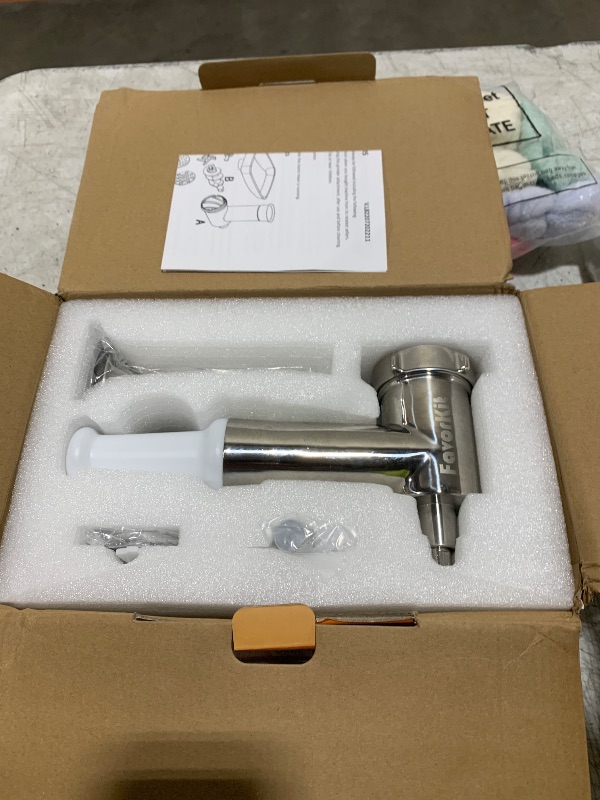 Photo 1 of FavorKit Stainless Steel Food Grinder Attachment for KitchenAid Mixers, Dishwasher Safe Meat Processor Aceesory Included 3 Sausage Stuffer Tubes