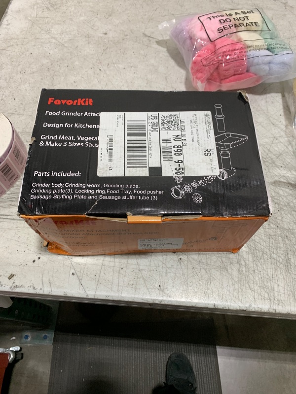 Photo 1 of FavorKit Stainless Steel Food Grinder Attachment for KitchenAid Mixers, Dishwasher Safe Meat Processor Aceesory Included 3 Sausage Stuffer Tubes