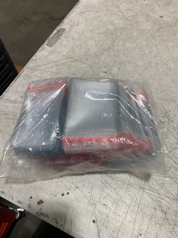 Photo 1 of 100 Pack - Bodno Clear Vinyl Badge Holders Vertical