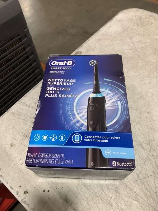 Photo 1 of Oral-B Pro 5000 Smartseries Power Rechargeable Electric Toothbrush with Bluetooth Connectivity, Black Edition
