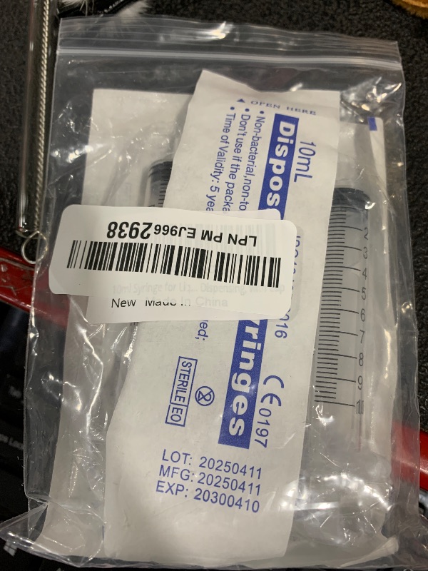 Photo 1 of 10ml Syringe for Liquid, Oral, Scientific Labs, Measurement, Dispensing, with Cap- 3 Pack