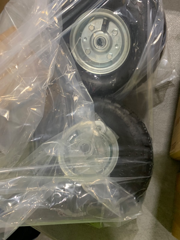 Photo 1 of 10" Replacement Tire and Wheel 4.10/3.50-4",10 inch Pneumatic Utility Tires for Gorilla Cart, Dolly, Hand Truck, Lawnmower, Garden Wagon with 5/8” Axle Bore Hole - Double Sealed Bearings (2 pack)