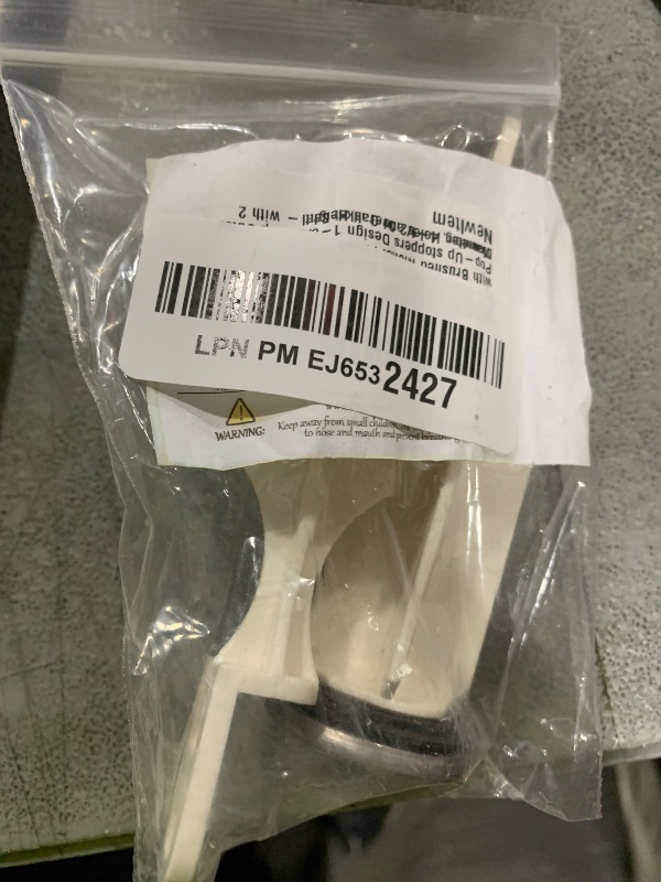 Photo 1 of (2-Pack) Bathroom Sink Pop-Up Stoppers - with Brushed Nickel Finish - Fits Most Pop-Up stoppers Design 1-3/8” Cap Outer Diameter, 4-1/2 Overall Height - with 2 Mounting Holes and Gasket Seal