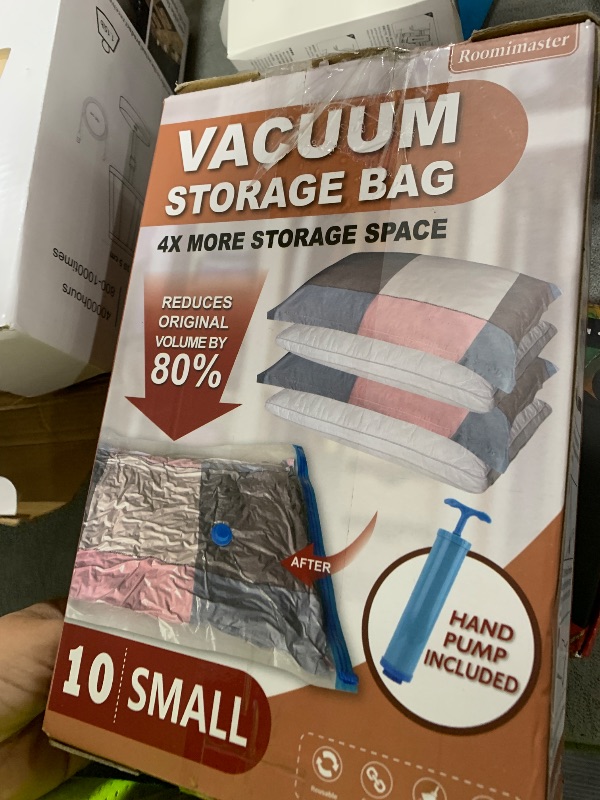 Photo 1 of 10 Small Vacuum Storage Bags with Travel Hand Pump, Small Vacuum Seal Bags for Clothing, Space Saver Bags for Clothes