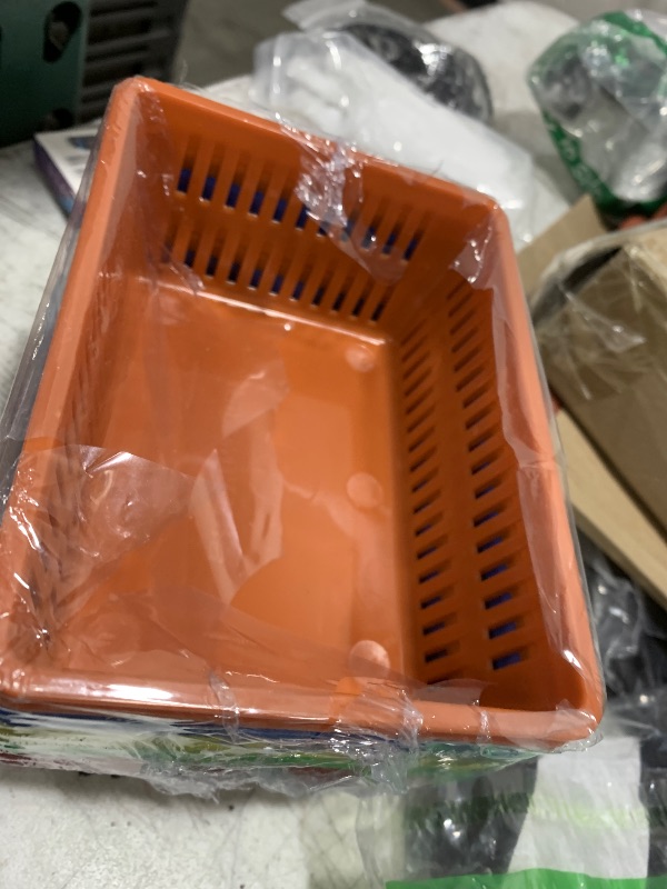 Photo 1 of 10 Pack Mini Storage Baskets Bins, Plastic Organizer Basket, Colorful Shelf and Desk Make-up Storage Crate Organizing Containers, Ideal for Home Classroom Office Organization. 6.1"L x 4.5"W x 2.4"H