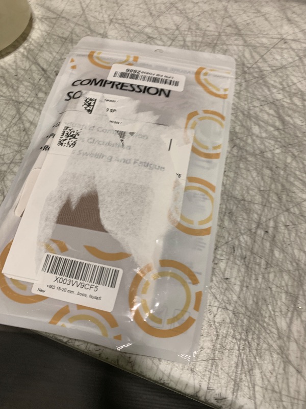 Photo 1 of +MD 15-20 mmHg Medical Compression Socks for Men/Women, Lightweight Opaque Knee High Support Stockings-Swelling, Varicose Veins, Thrombosis, NudeS