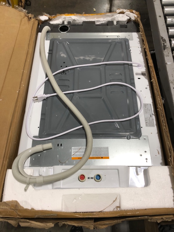 Photo 1 of BLACK+DECKER 3.0 Cu. Ft. Portable Washer, 26.5 lb. Capacity Washing Machine, 6 Cycles, Quick Connect Sink Adapter and Drain Hose Included, Transparent Lid & LED Display, BPW30MW, White